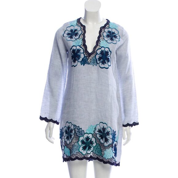 AGUA DE COCO Linen Mini Dress Size: XS - Picture 1 of 3